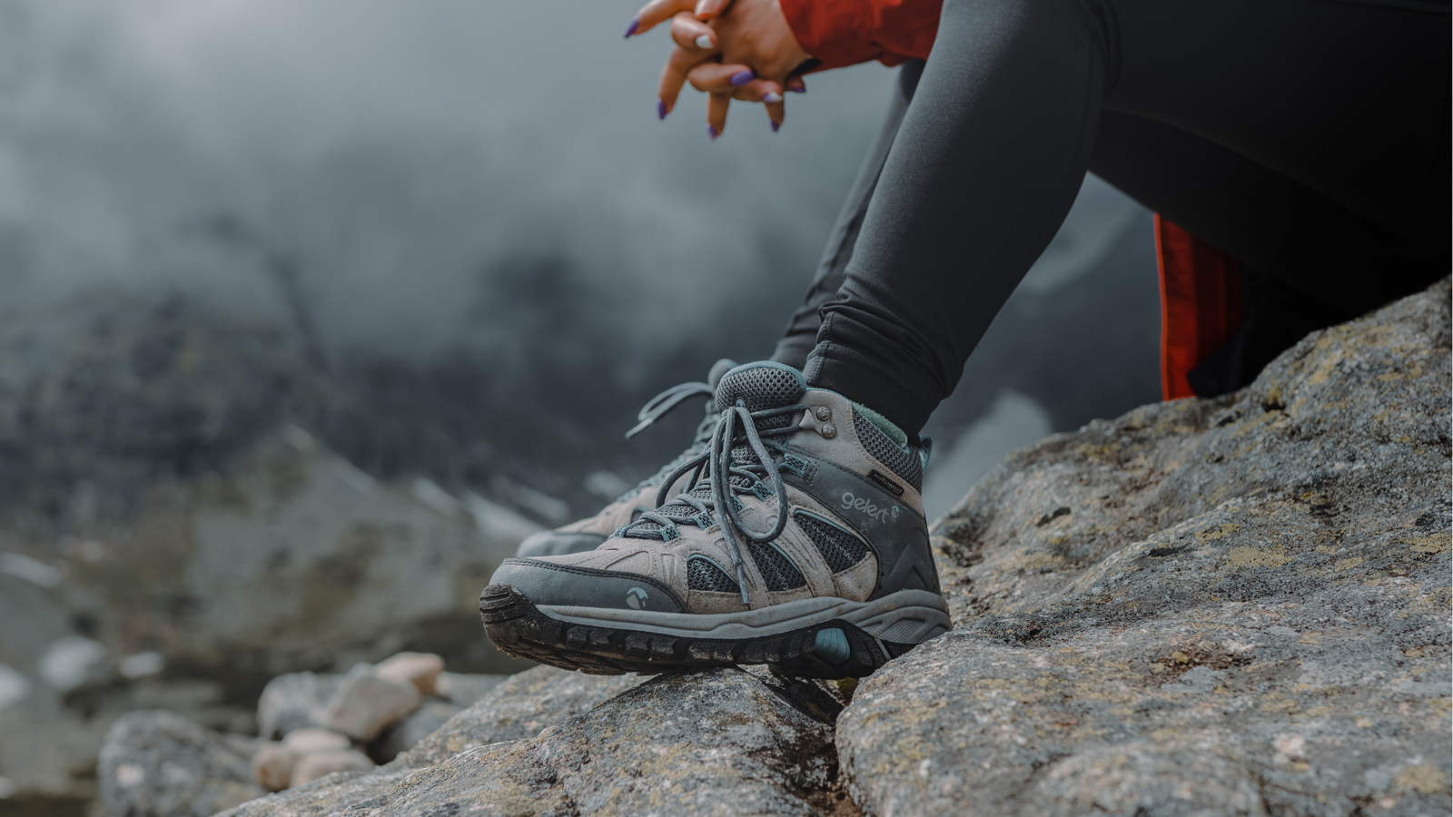 a shoes in the mountain