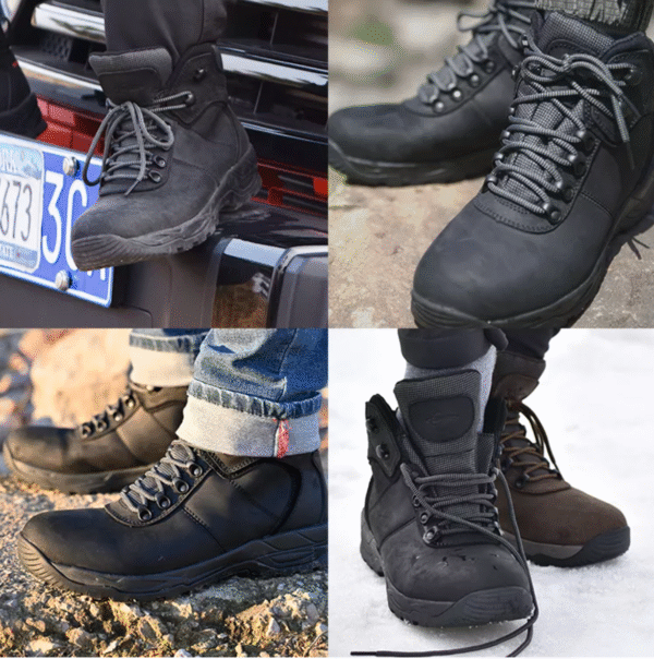 azx 557 men's 6 inch goodyear md sole waterproof leather safety shoes