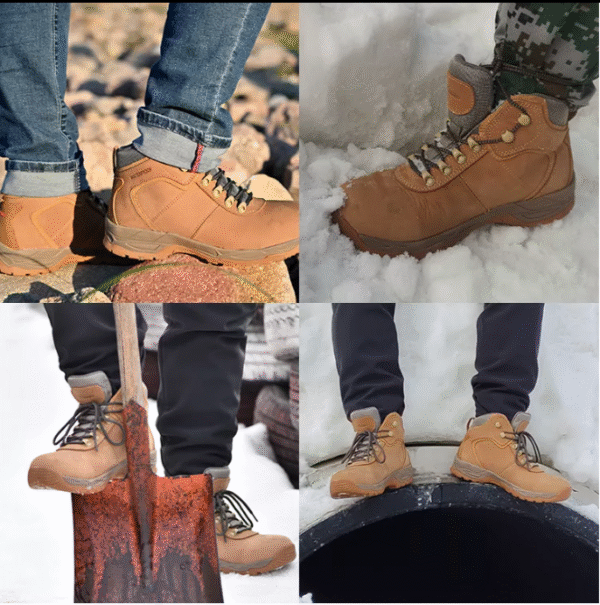 azx 559 men's 6 inch md sole waterproof leather safety shoes