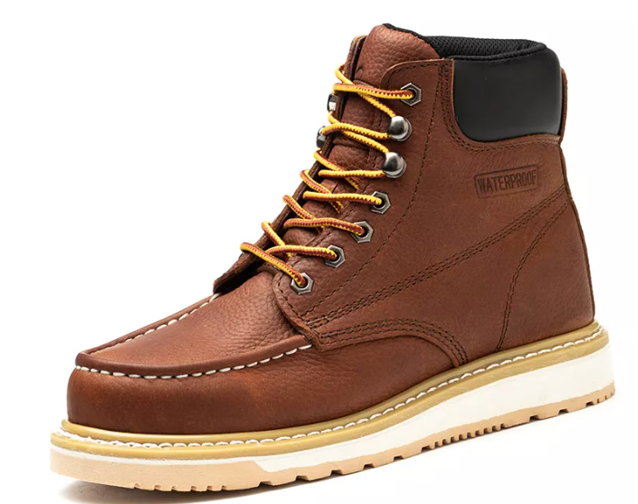 azx 552 men's 6 inch goodyear md sole waterproof leather safety shoes