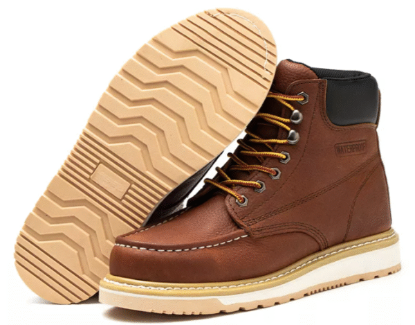 azx 552 men's 6 inch goodyear md sole waterproof leather safety shoes