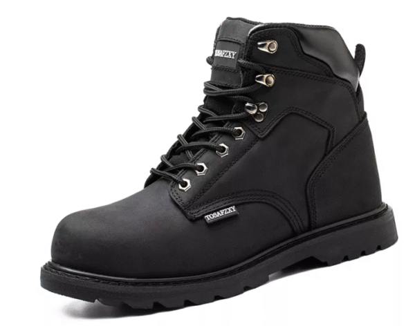 wg536 men's 6 inches steel toe cap water proof leather safety shoes
