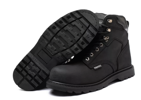 wg536 men's 6 inches steel toe cap water proof leather safety shoes