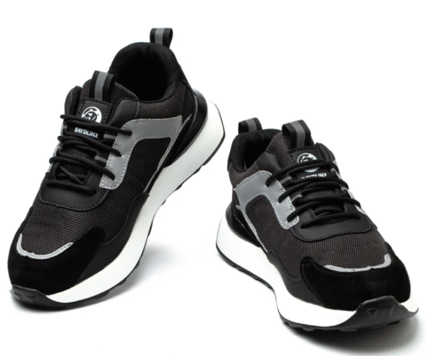 wg 1010 raydlinx steel toe work shoes lightweight slip on safety sneakers for men & women black