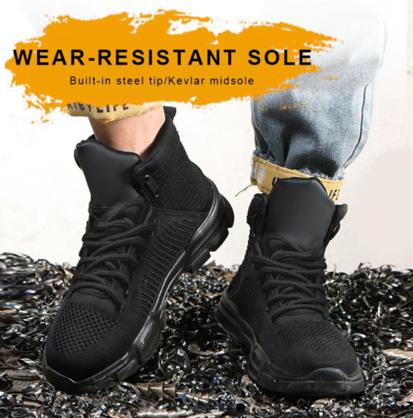 wg1015 raydlinx steel toe work boots ( black )