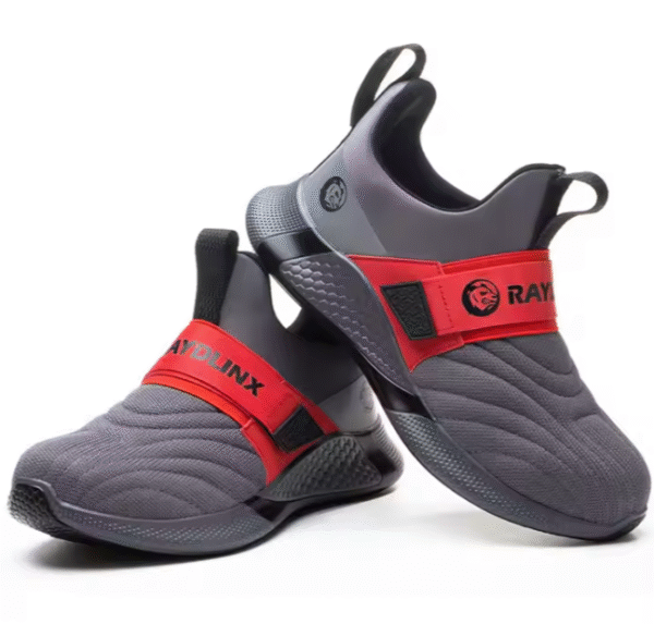 wg1019 raydlinx indestructible steel toe work shoes ( black )